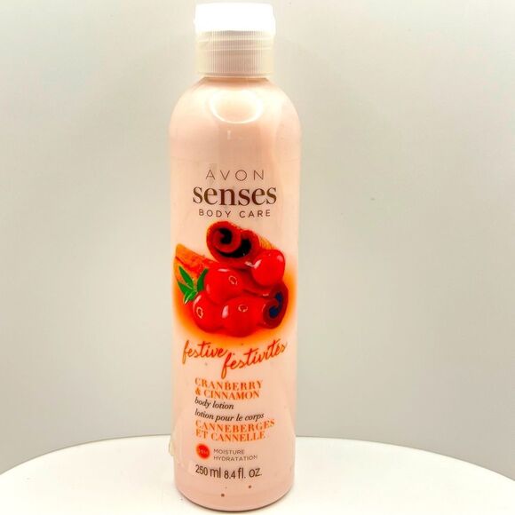 🦋$6 ~ Avon Senses Festive Cranberry & Cinnamon Body Lotion ~ NEW - Picture 1 of 5